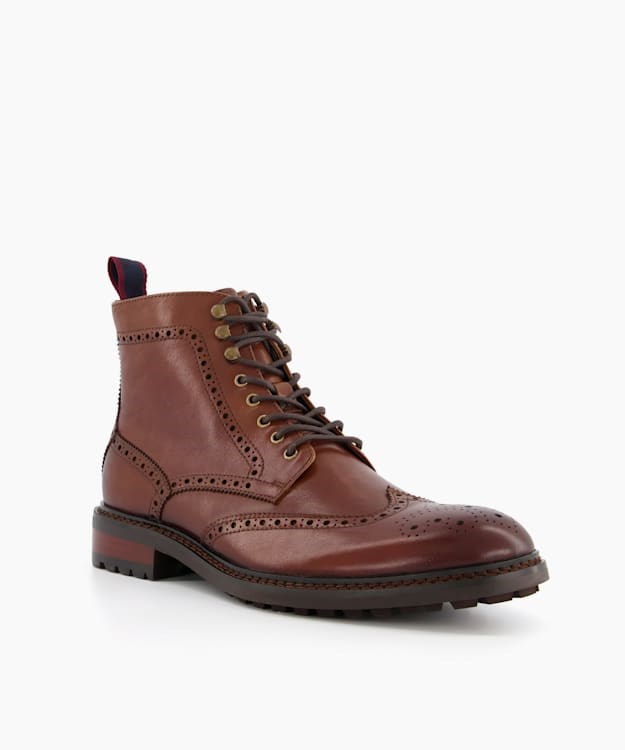 Dune London Masked Men's Smart Boots Brown | JBF-049721