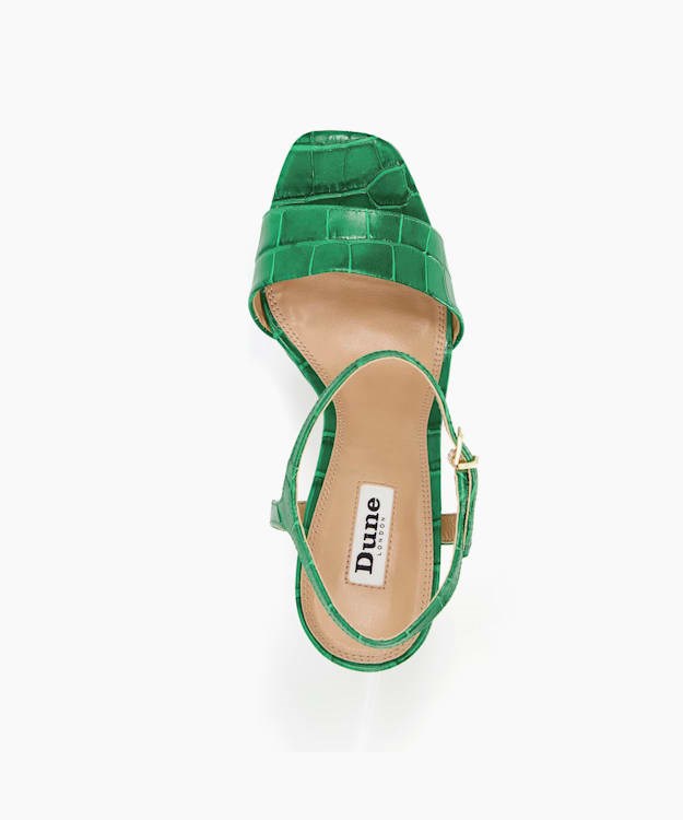 Dune London Matche Women's Heeled Sandals Green | OPS-380964