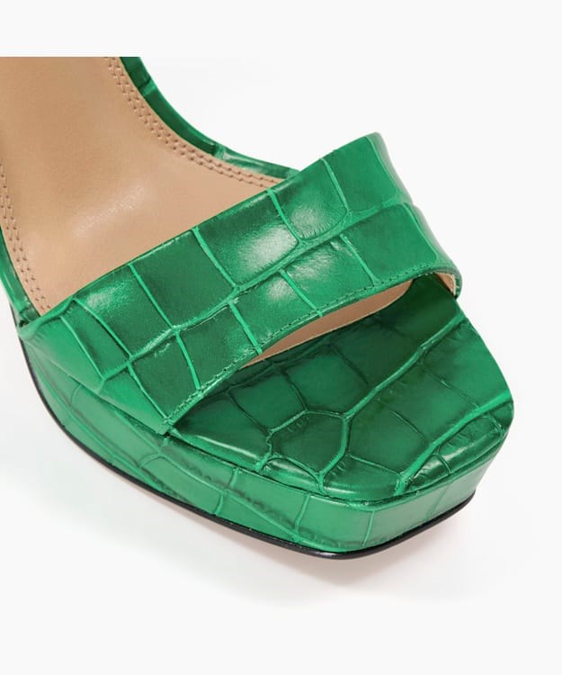 Dune London Matche Women's Heeled Sandals Green | OPS-380964