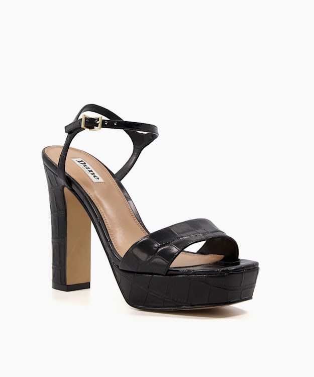 Dune London Matche Women's Heeled Sandals Black | VHZ-872159