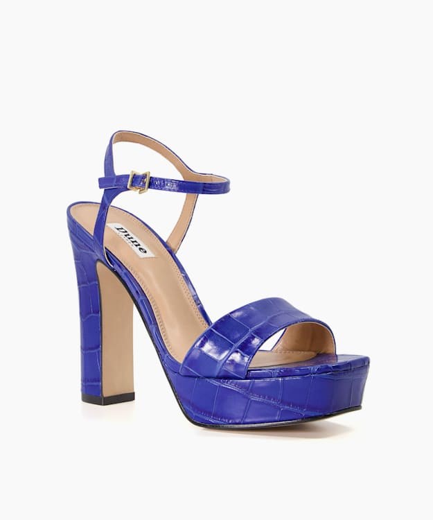 Dune London Matche Women's Heeled Sandals Blue | VIQ-967851