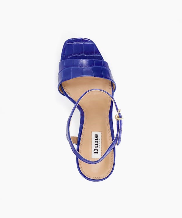 Dune London Matche Women's Heeled Sandals Blue | VIQ-967851