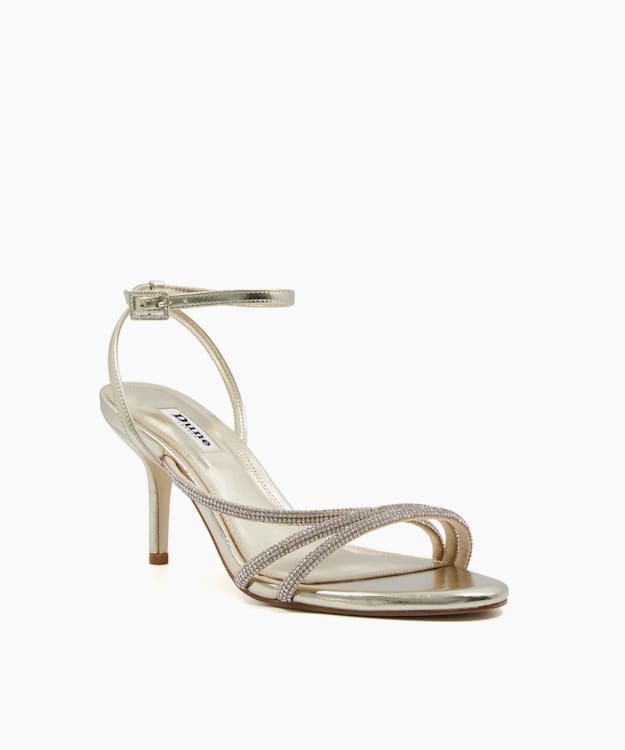 Dune London Maximum Women's Heeled Sandals Metal | GRL-476219