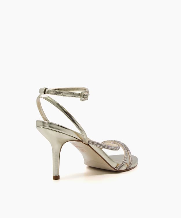 Dune London Maximum Women's Heeled Sandals Metal | GRL-476219