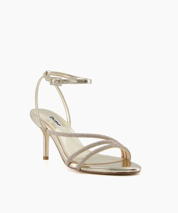 Dune London Maximum Women's Heeled Sandals Metal | MIC-861702