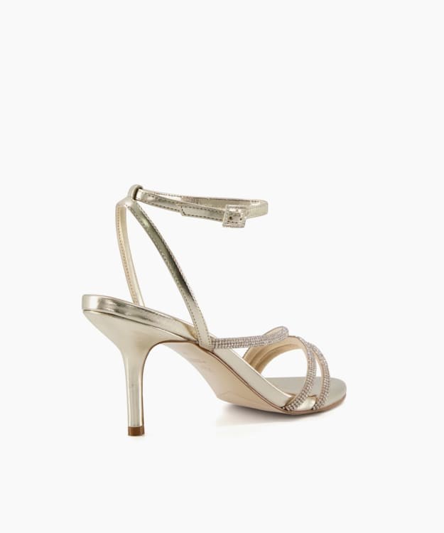 Dune London Maximum Women's Heeled Sandals Metal | MIC-861702