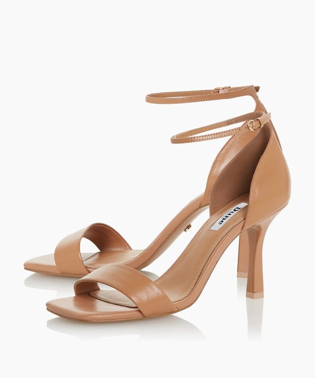 Dune London Meri T Women's Heeled Sandals Brown | IGS-135207