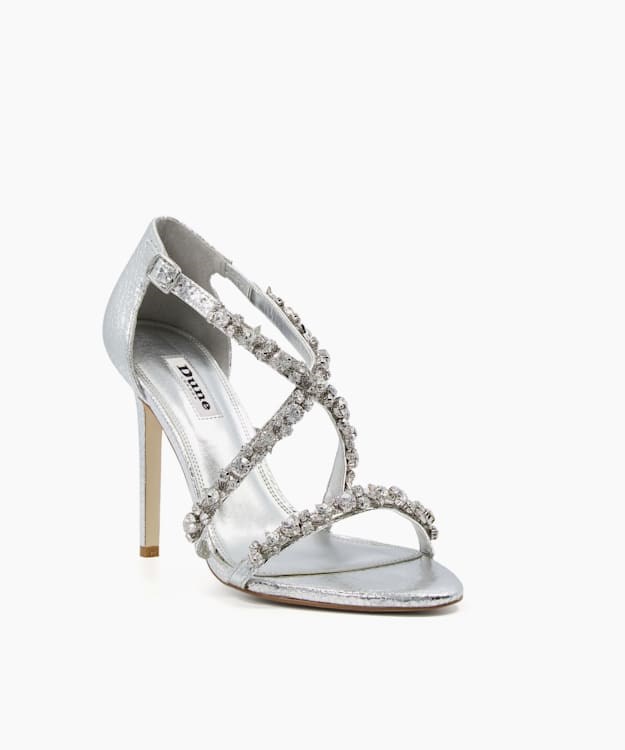 Dune London Mesmerised Women's Heeled Sandals Metal | YJE-062751