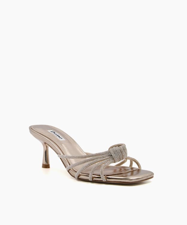 Dune London Mish Women's Heeled Sandals Metal | UZI-571940