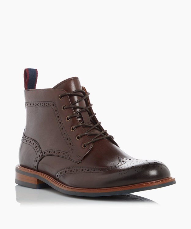 Dune London Morale Men's Smart Boots Brown | ANP-806152