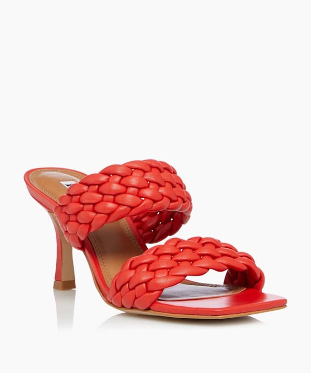 Dune London Moritz T Women's Heeled Sandals Red | RAF-387165