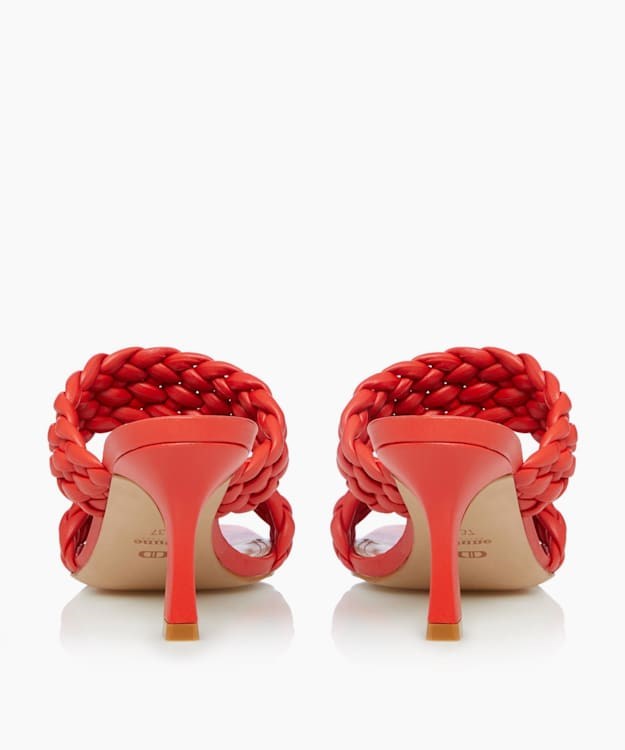 Dune London Moritz T Women's Heeled Sandals Red | RAF-387165