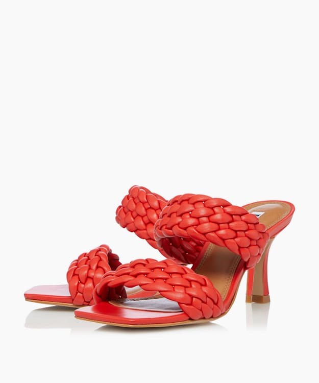 Dune London Moritz T Women's Heeled Sandals Red | RAF-387165