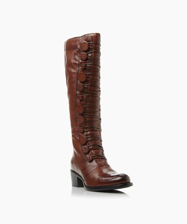 Dune London Pixie D Women's Knee High Boots Brown | CLY-186934