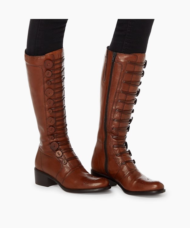 Dune London Pixie D Women's Knee High Boots Brown | CLY-186934