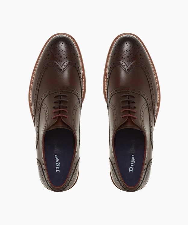 Dune London Pollodium Men's Brogues Shoes Brown | ENL-519347