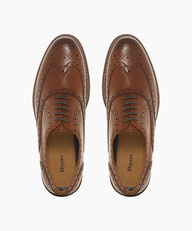 Dune London Pollodium Men's Brogues Shoes Brown | OLK-827356