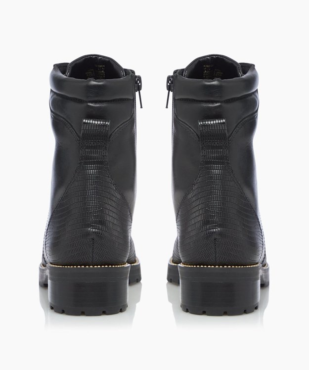 Dune London Pompom Women's Biker Boots Black | IQL-903261