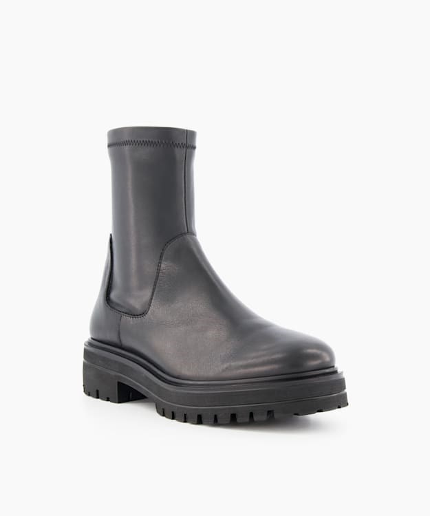 Dune London Putneys Women's Biker Boots Black | AET-183092