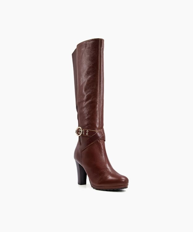 Dune London Sabrena Women's Knee High Boots Brown | SXJ-275096