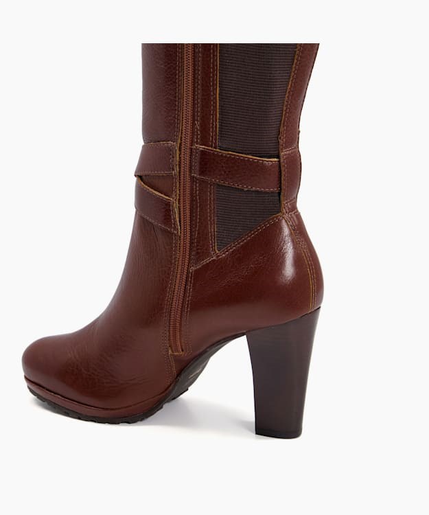 Dune London Sabrena Women's Knee High Boots Brown | SXJ-275096