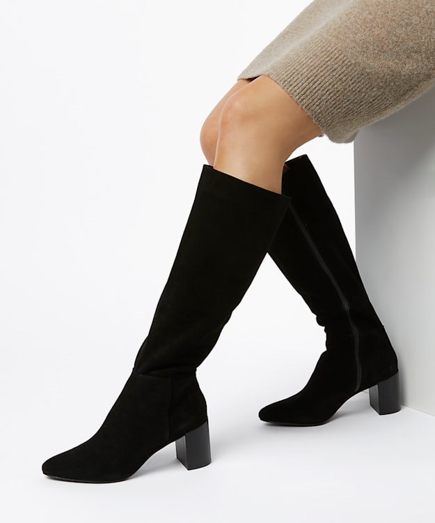 Dune London Santie Women's Knee High Boots Black | EGB-061239