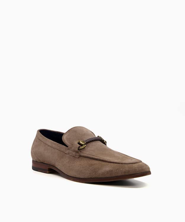 Dune London Santino Men's Loafers Grey Brown | NXE-583709