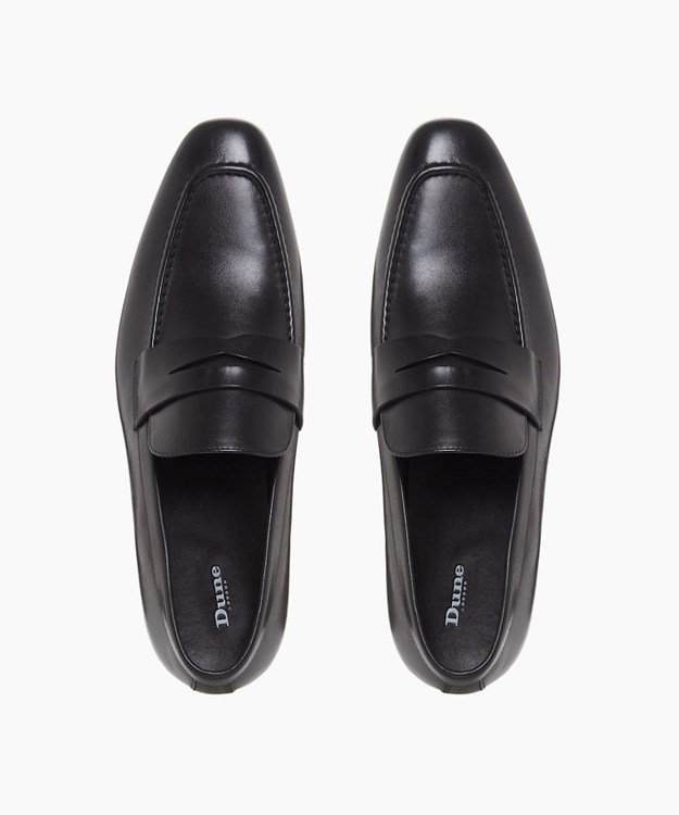 Dune London Server Men's Loafers Black | UAK-947351