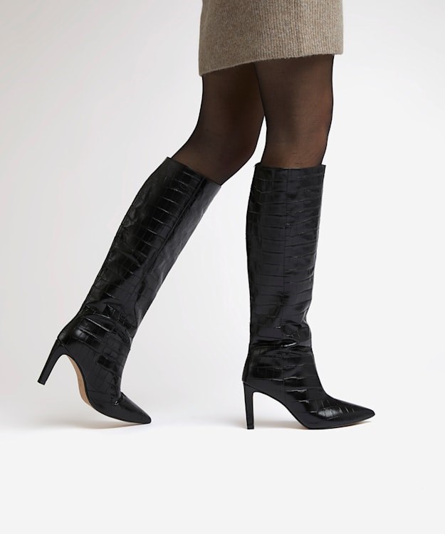 Dune London Spice Women's Knee High Boots Black | KTB-650391