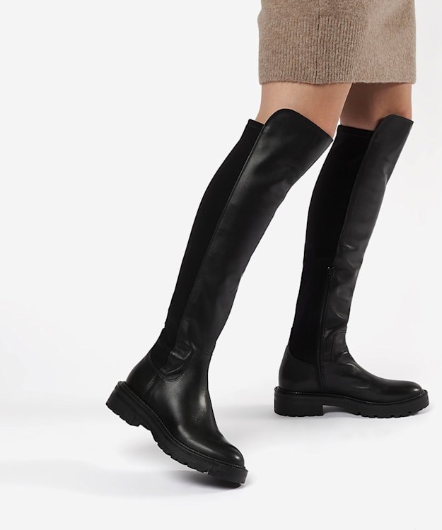 Dune London Tella Women's Knee High Boots Black | GYS-376140