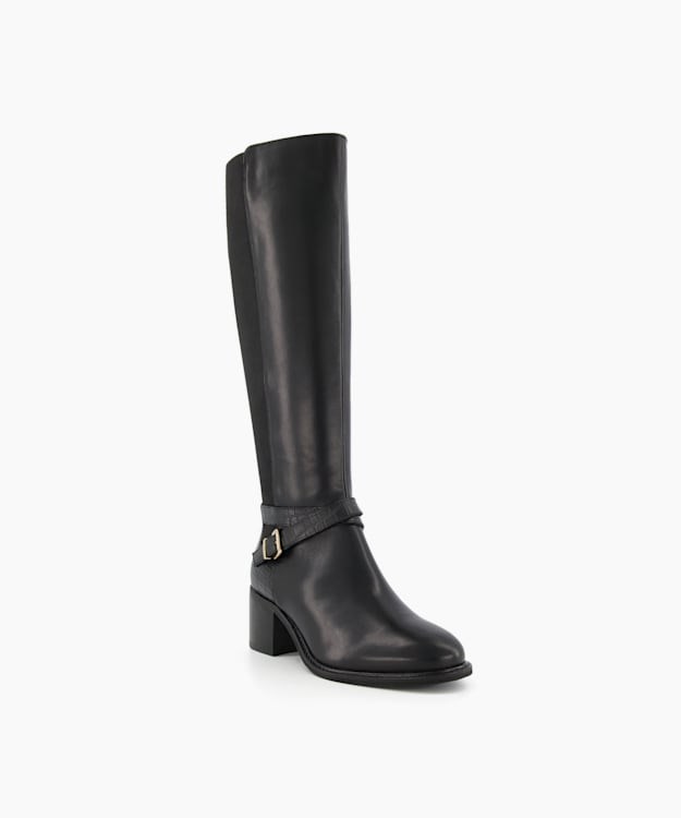 Dune London Tildings Women's Knee High Boots Black | PYT-870143