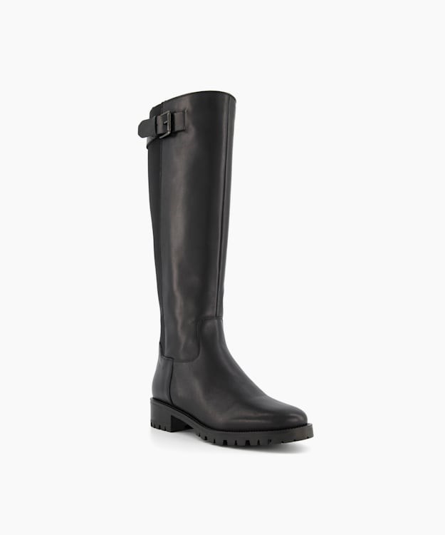 Dune London Trend Women's Knee High Boots Black | MOP-692308