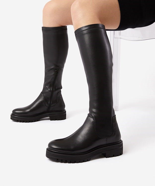 Dune London Tyren Women's Knee High Boots Black | RFQ-130654